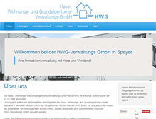 Tablet Screenshot of hwg-speyer.de